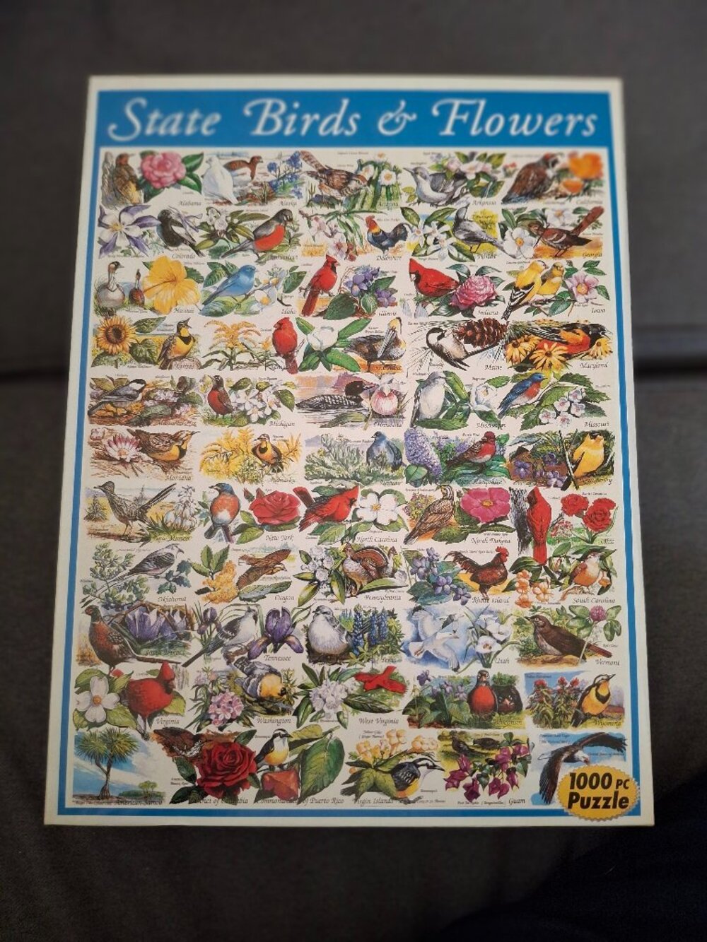 White Mountain jigsaw puzzle "State BIrds and Flowers"